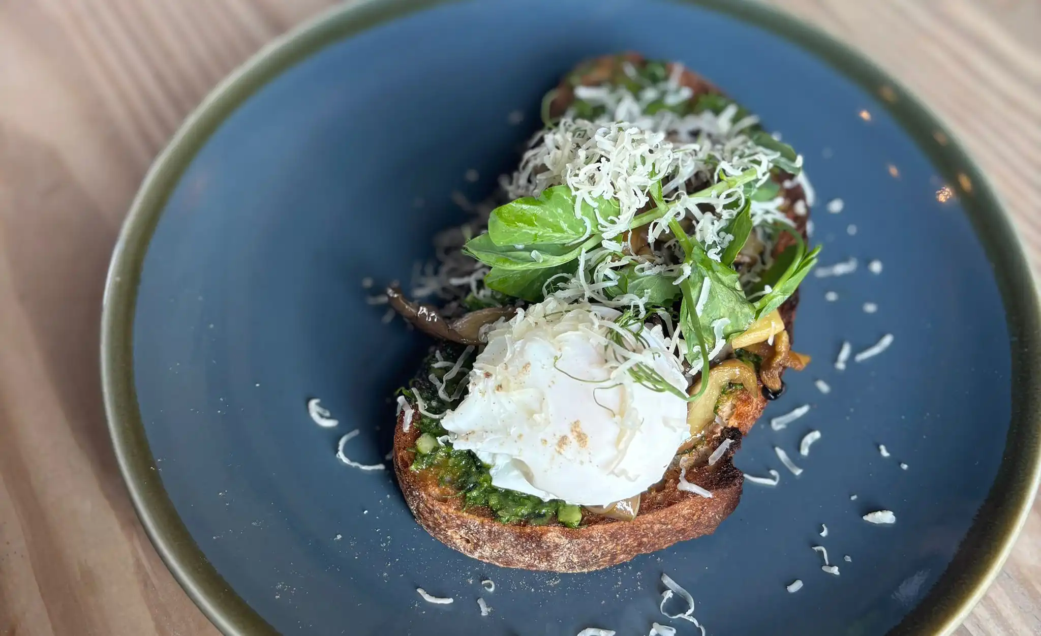 Poached egg on toast at The Strand Cheltenham